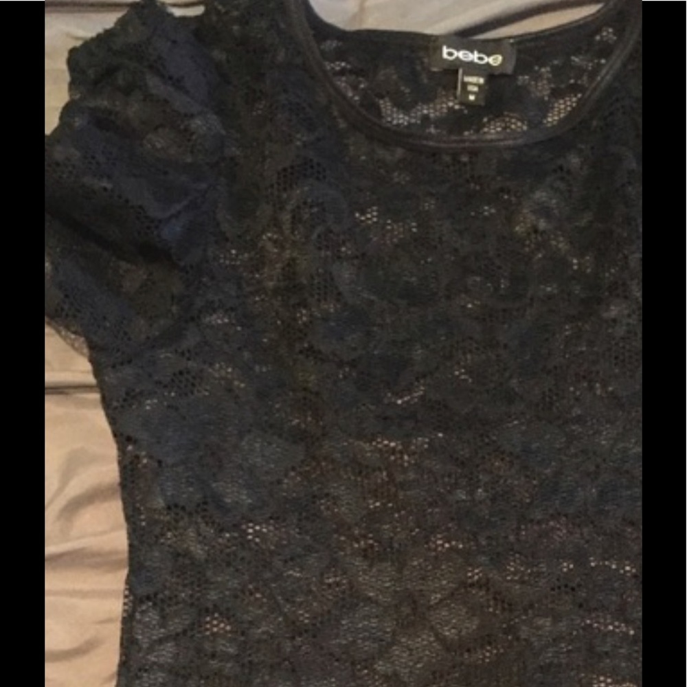 Black lace Bebe shirt